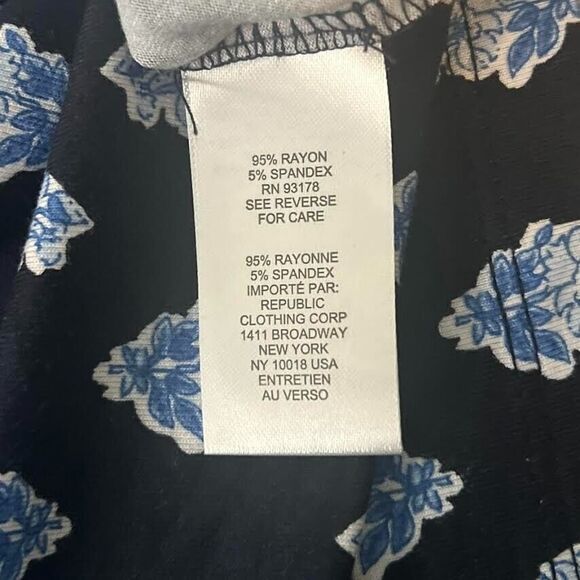 Workshop Republic Clothing Stretch T-Shirt Blue Floral Size XS/TP NWT MS… - Picture 9 of 9